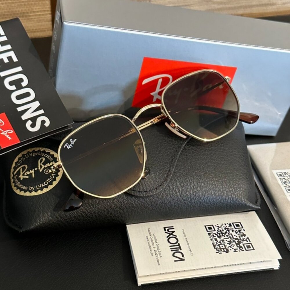 Ray-Ban Hexagonal RB3548 Gradient Brown Lens Ray … - image 5